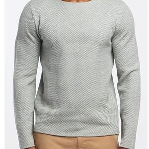 Civil Society Light Heather Gray textured Crewneck Sweater